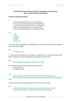 ITC161/(544) Computer Systems/Computer Organisation and