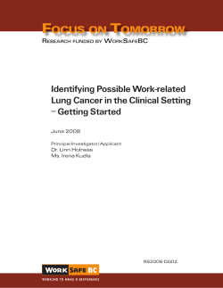 Identifying Possible Work-related Lung Cancer in the