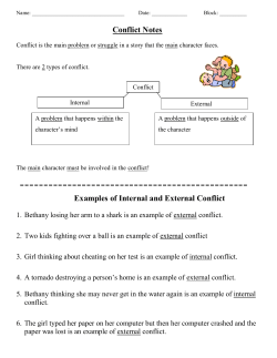 Conflict Notes Examples of Internal and External Conflict