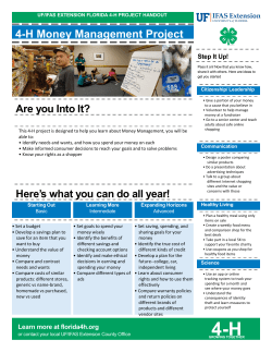 Money Management - Florida 4-H