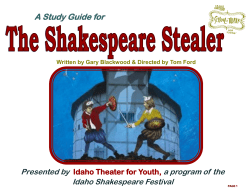 A Study Guide for - Idaho Shakespeare Festival