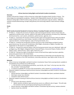 African American Voting Rights and the North Carolina Constitution