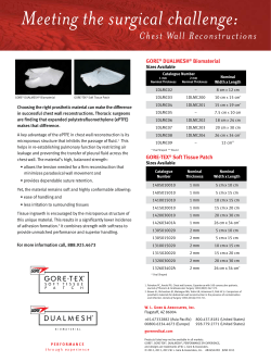 Meeting the surgical challenge: Chest W all