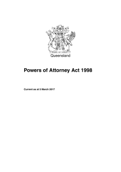 Powers of Attorney Act 1998