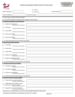 Construction Site Erosion and Sediment Evaluation 102109