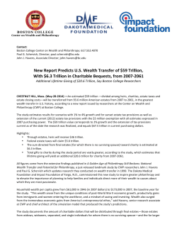New Report Predicts U.S. Wealth Transfer of $59 Trillion, With $6.3