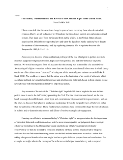 The Decline, Transformation, and Revival of the Christian Right in
