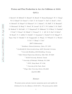Proton and Pion Production in Au+ Au Collisions at 10.8 A GeV/c