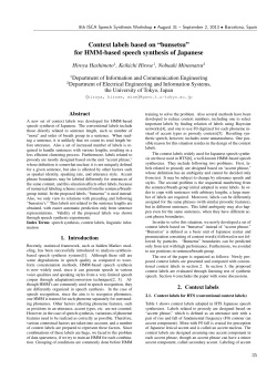 Context labels based on &ldquo;bunsetsu&rdquo;