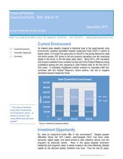 Closed-End Funds: Wait, Wait for It?