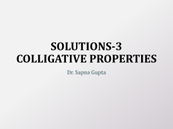 SOLUTIONS-3 COLLIGATIVE PROPERTIES