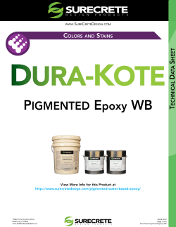 SureCrete Pigmented Epoxy WB Tech Data Sheet