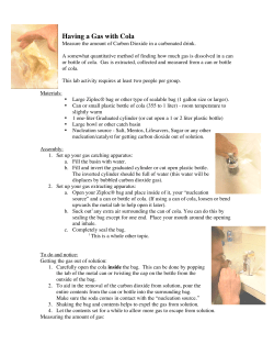 Having a Gas with Cola