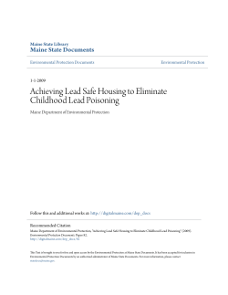 Achieving Lead Safe Housing to Eliminate Childhood
