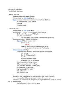 iGEM 2016: Pittsburgh Week 12 Lab Notebook Monday, August 8