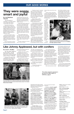 like Johnny Appleseed, but with conifers