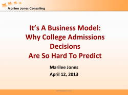 It`s A Business Model: Why College Admissions Decisions Are So
