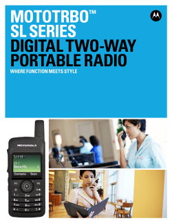 MOTOTRBO SL Series portable radio brochure