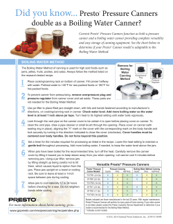 Presto Boiling Water Method