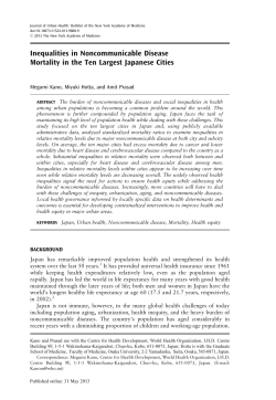 Inequalities in Noncommunicable Disease Mortality in the Ten