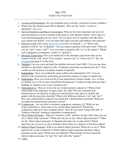 Guide to the Final Exam