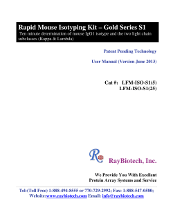 RayBiotech, Inc. Rapid Mouse Isotyping Kit &ndash; Gold Series S1