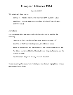 European Alliances 1914