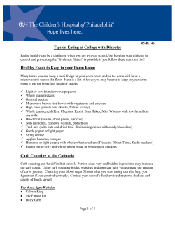 Tips on Eating at College with Diabetes