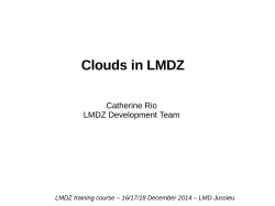 Clouds in LMDZ