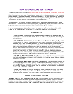 how to overcome test anxiety