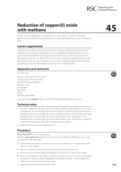 45 Reduction of copper(II) oxide with methane