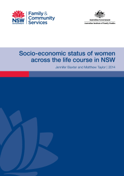 Socio-economic status of women across the life