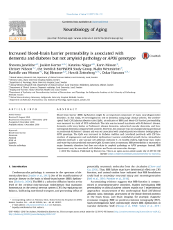 Increased blood-brain barrier permeability is associated with