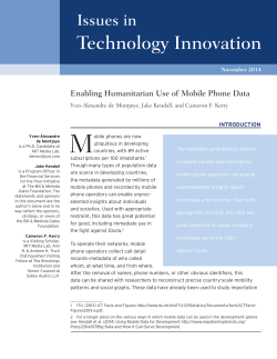 Enabling Humanitarian Use of Mobile Phone Data