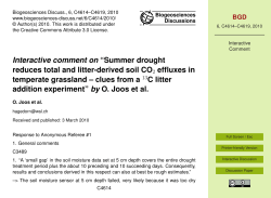 Interactive comment on &ldquo;Summer drought reduces total and litter