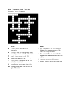 Interactive Percent Crossword