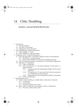2005. Clitic Doubling. In Martin Everaert and Henk van Riemsdijk