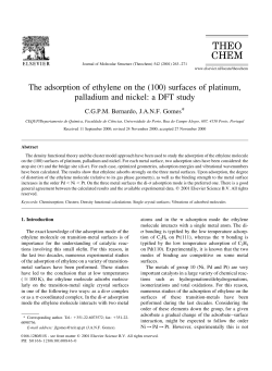 The adsorption of ethylene on the (100) surfaces of platinum