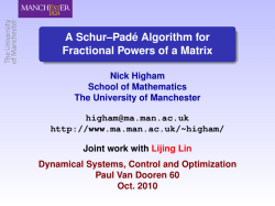 A Schur--Pad&eacute; Algorithm for Fractional Powers of a Matrix