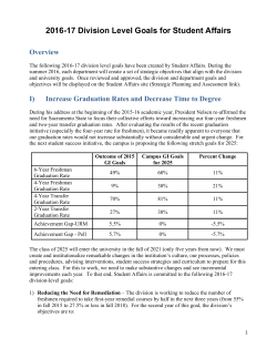 Student Affairs Goal