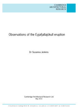 Observations of the Eyjafjallajokull Eruption