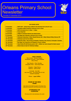 Newsletter 4th December 2014
