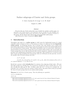Surface subgroups of Coxeter and Artin groups.