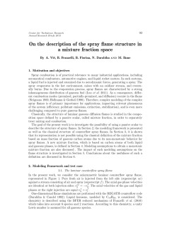 On the description of the spray flame structure in a mixture fraction