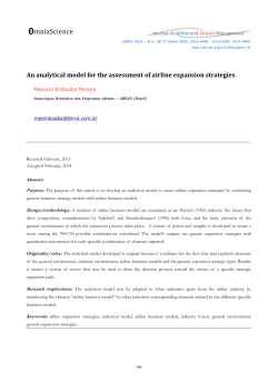 An analytical model for the assessment of airline