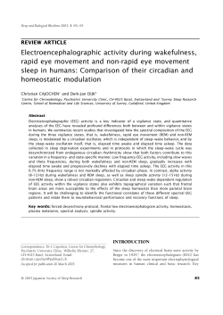 Electroencephalographic activity during wakefulness, rapid eye