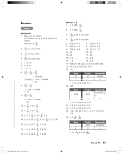 Reteach Homework Answer Key