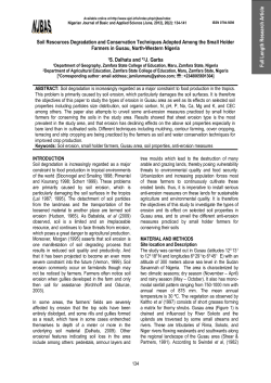 Soil Resources Degradation and Conservation Techniques