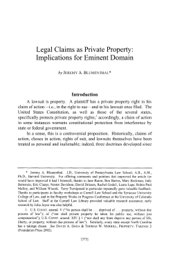 Legal Claims as Private Property: Implications