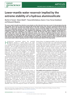 Lower-mantle water reservoir implied by the extreme stability of a